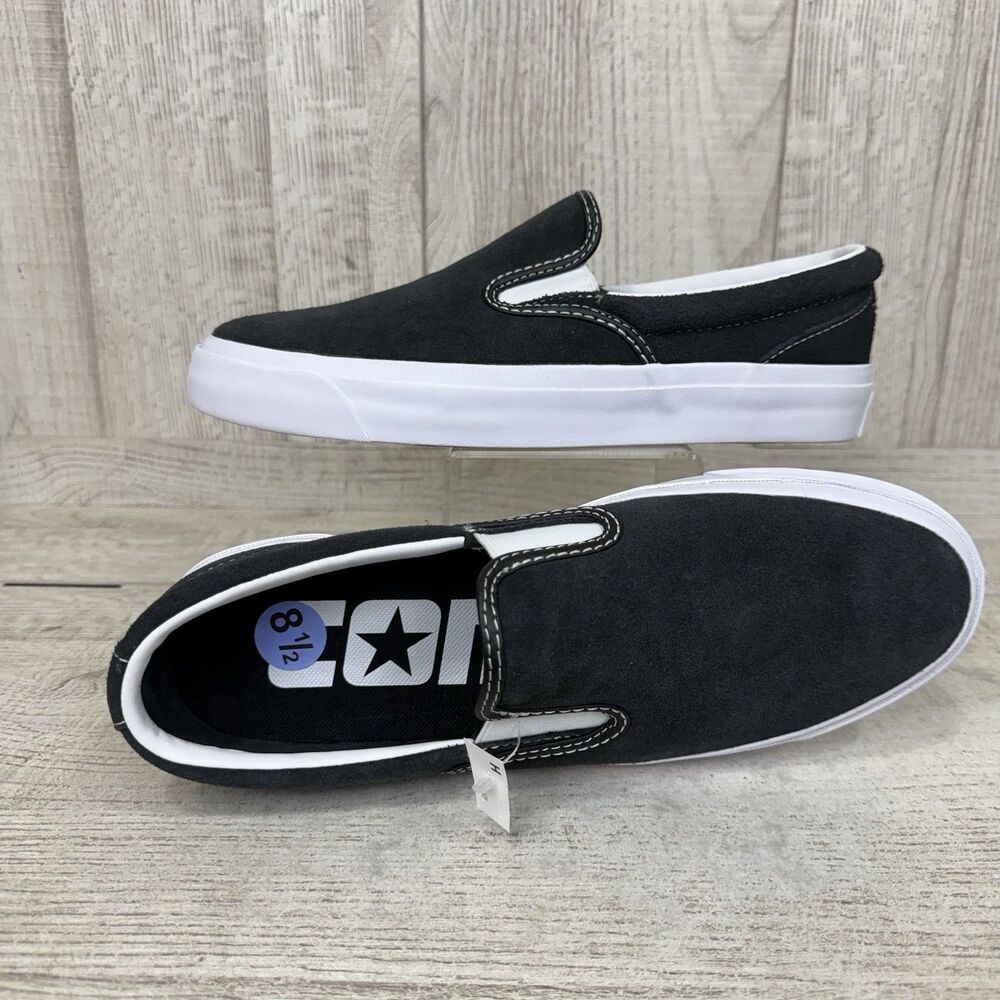Converse CONS One Star CC Pro Suede Men 8.5 Black/White Low Top Slip-On 160545C